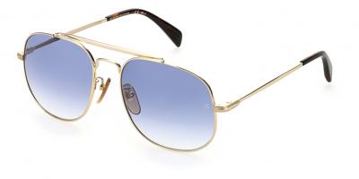 David Beckham zonnebril 7004/S cat. 3 rond staal goud/blauw