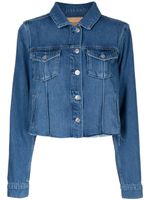 PAIGE veste Rowan crop en jean - Bleu