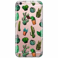 iPhone 6/6S transparant hoesje - Cactus printje