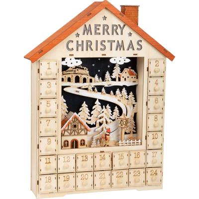 Small Foot Adventskalender Kerst 33 X 49 Cm Hout Bruin