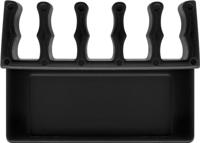 Goobay 70433 Kabelmanagement-apparaat met vijf sleuven, zwart, 2 stuks