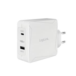 LogiLink PA0281 USB-oplader Binnen, Thuis Aantal uitgangen: 2 x USB-C bus (Power Delivery), USB 2.0 bus A USB Power Delivery (USB-PD)