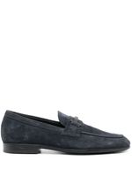 Tod's mocassins Double T en daim - Bleu