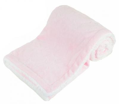 Soft Touch dekentje ster 75 x 100 cm polyester/sherpa roze