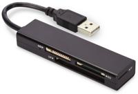 ednet 85241 Externe geheugenkaartlezer USB 2.0 Zwart - thumbnail