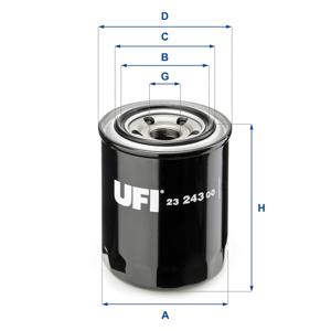 Oliefilter UFI, u.a. für Opel, Rover, Honda, Isuzu, Acura