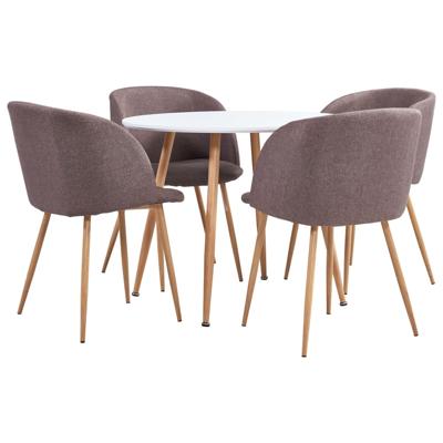 vidaXL 5-delige Eethoek stof bruin vidaXL 5-delige Eethoek stof bruin