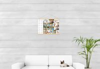 Jaarplanner met magnetische hanger 60 x 40 cm Hout