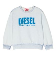 Diesel Kids sweat en coton à logo imprimé - Bleu