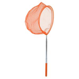 Telescopisch visnet/schepnet - oranje - metaal - 38 tot 86 cm - uitschuifbaar