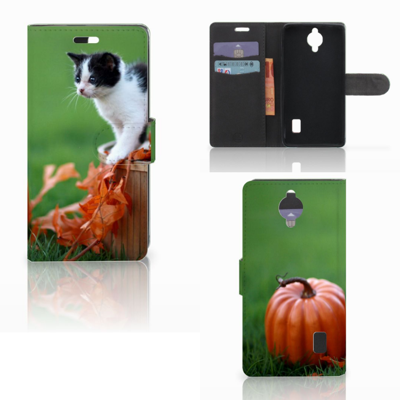 Huawei Y635 Telefoonhoesje met Pasjes Kitten Huawei Y635 Telefoonhoesje met Pasjes Kitten