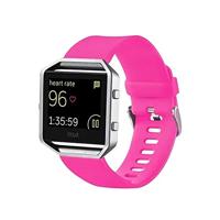 By Qubix - Compatible met Fitbit Blaze sport horloge band/siliconen alleen voor Compatible met Fitbit Blaze - Roze - Compatible fitbit bandje