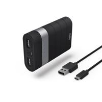 Hama Powerbank Trip duo-laden 7.800 mAh Powerbank Zwart