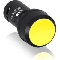 Abb-entrelec cp1-10y-10 drukknop, geel, ondoorzichtig