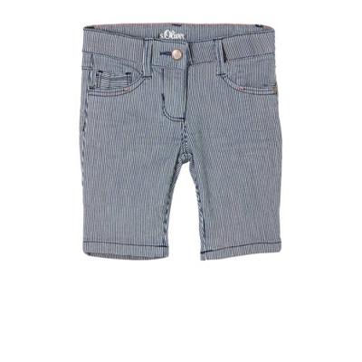 s.Oliver gestreepte slim fit short blauw/wit s.Oliver gestreepte slim fit short blauw/wit