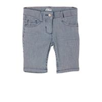s.Oliver gestreepte slim fit short blauw/wit