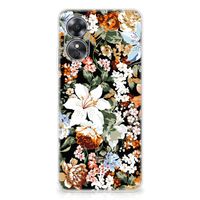 TPU Case voor OPPO A17 Dark Flowers