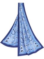 ETRO foulard en soie à motif cachemire - Bleu