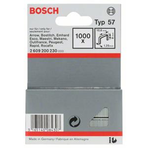 Bosch Accessories 2609200230 Nieten met plat draad Type 57 1000 stuk(s) Afm. (l x b) 8 mm x 10.6 mm