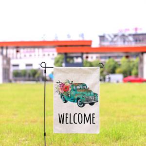 12 x 18 Double Sided Printed Burlap Hello Spring Welcome Garden Flag Yard Flag Holiday Outdoor Decor Flag