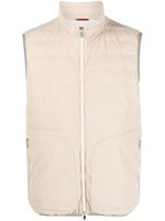 Brunello Cucinelli gilet à design matelassé - Marron