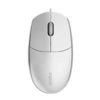 Rapoo N100 bekabelde muis bedrade muis bedrade muis 1600 dpi-sensor ergonomisch voor links- en rechtshandigen PC & Mac - wit