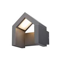SLV wandopbouwarmatuur RASCALI WL/verlichting voor wanden, wegen, ingangen, ledspot buiten, opbouwarmatuur outdoor, tuinlamp / IP54 3000K 8 W 330 lm antraciet