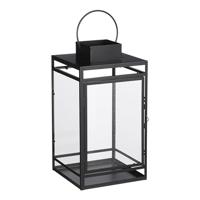 MICA Decorations Storm Lantern Zwart, L19,5 x B19 x H36 cm, meerkleurig, uniek