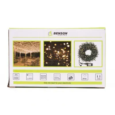 Benson LED Diamant Lichtsnoer Wit - 25 Meter