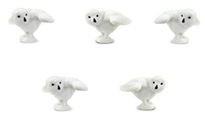 Safari speelfiguren Sneeuwuilen 2 cm BPA vrij wit 192 delig Safari speelfiguren Sneeuwuilen 2 cm BPA vrij wit 192 delig