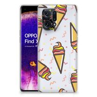 OPPO Find X5 Siliconen Case Icecream - thumbnail