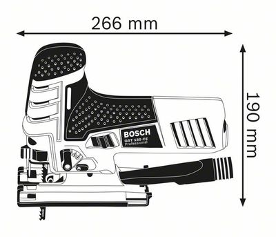 Bosch Professional GST 150 CE 0601512003 Decoupeerzaag met pendelbeweging Incl. koffer 780 W