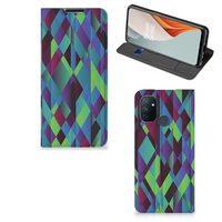 OnePlus Nord N100 Stand Case Abstract Green Blue - thumbnail