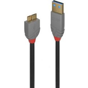 Lindy 36767 2m USB A Micro-USB B Mannelijk Mannelijk Zwart USB-kabel