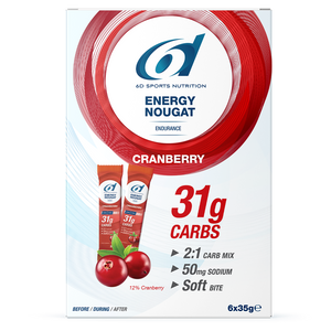 6d Sports Nutrition Energy Nougat Cranberry 6 X 35g