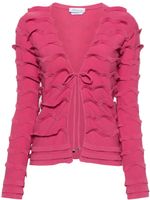 Blumarine cardigan noué à volants - Rose