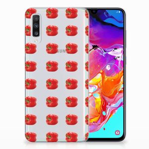 Samsung Galaxy A70 Siliconen Case Paprika Red