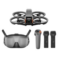 DJI Avata 2 Fly Smart Combo (drie accu's), FPV-drone met 4K-camera, een meeslepende vliegervaring, ingebouwde propellerbescherming, 155° FOV, cameradrone met Goggles N3 en RC Motion 3
