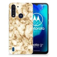 Motorola Moto G8 Power Lite TPU Siliconen Hoesje Marmer Goud