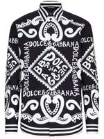 Dolce & Gabbana chemise en popeline à logo imprimé - Bleu