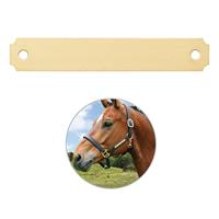 Paardenbord met gravure - medium (binnen afgerond) - voor halster, trense, zadel