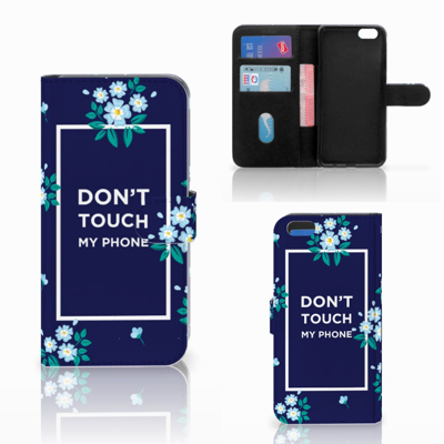 Apple iPhone 6 Plus | 6s Plus Portemonnee Hoesje Flowers Blue DTMP