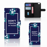 Apple iPhone 6 Plus | 6s Plus Portemonnee Hoesje Flowers Blue DTMP