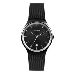 Prisma P.2082 Horloge Iconic Design recycled staal zwart 36 mm