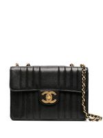 CHANEL Pre-Owned sac porté épaule Mademoiselle Classic Flap (1992) - Noir - thumbnail