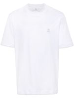 Brunello Cucinelli t-shirt en coton à logo brodé - Blanc - thumbnail