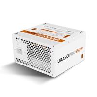 NOX XTREME URANO Pro 550 W White 80 PLUS Bronze – ATX-voeding met stille 120 mm PWM-ventilator, volledige bescherming (OVP, UVP, OPP, SCP, OTP), actieve PFC, extra lange platte kabels
