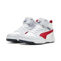 PUMA Rebound V6 Mid AC+ PS Sneakers voor kinderen, uniseks, Silver Mist Club Navy Voor Altijd, Rood, 31 EU