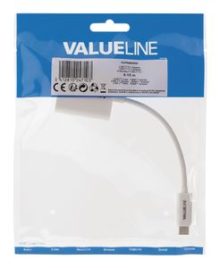 Valueline VLCP64650W02 video kabel adapter 0,15 m USB Type-C HDMI Wit