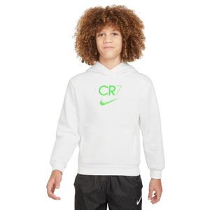 Nike CR7 Club Fleece Hoodie Kids Wit Felgroen